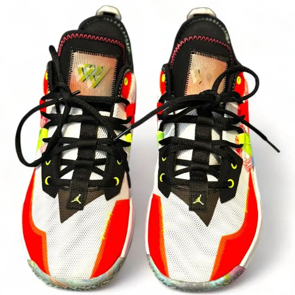 NIB-Jordan One Take II Men’s 10 Wht/ghost green/infrared 23/Blanc/Phantom - Picture 2 of 7